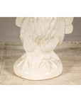 Petite Blanc de Chine Porcelain Fantail Pigeon Sculpture, Vintage