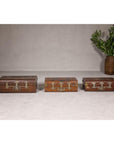 Set of Three British 1920s Metal Traveling Trunks for Export with Brass Hardware