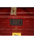 Set of Three British 1920s Metal Traveling Trunks for Export with Brass Hardware