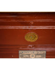 Set of Three British 1920s Metal Traveling Trunks for Export with Brass Hardware