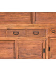 Antique Japanese Taishō Two-Part Tansu Chest with Drawers and Sliding Doors