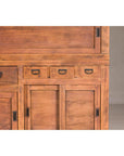 Antique Japanese Taishō Two-Part Tansu Chest with Drawers and Sliding Doors
