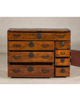 Late Meiji Keyaki Merchant Tansu Chest with Iron Fittings