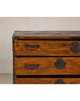 Late Meiji Keyaki Merchant Tansu Chest with Iron Fittings