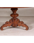Dutch Colonial Oval Pedestal Dining Table with Scrolling Base, Late 19th Century