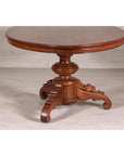 Dutch Colonial Oval Pedestal Dining Table with Scrolling Base, Late 19th Century