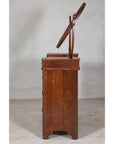 Late 19th Century Flaming Walnut Dresser with Tilting Mirror and Marble Inset