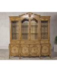 Large French Provincial Style China Cabinet in Hardwood Finish, Wired, SKU , image 14
