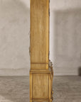 Large French Provincial Style China Cabinet in Hardwood Finish, Wired