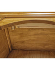 Large French Provincial Style China Cabinet in Hardwood Finish, Wired