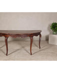 Louis XV-Style Demi-Lune Desk with Three Drawers & Pull-out Desktop-3. Asian & Chinese Furniture, Art, Antiques, Vintage Home Décor for sale at FEA Home