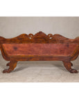 Antique Dutch Colonial Settee with Original Leather and Carved Wood Details-11. Asian & Chinese Furniture, Art, Antiques, Vintage Home Décor for sale at FEA Home