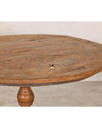 Colonial Teak Pedestal Side Table with Tripod Base, Early 20th Century