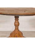 Colonial Teak Pedestal Side Table with Tripod Base, Early 20th Century