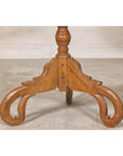 Colonial Teak Pedestal Side Table with Tripod Base, Early 20th Century