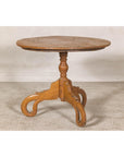 Colonial Teak Pedestal Side Table with Tripod Base, Early 20th Century