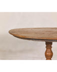 Colonial Teak Pedestal Side Table with Tripod Base, Early 20th Century