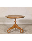 Colonial Teak Pedestal Side Table with Tripod Base, Early 20th Century