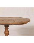 Colonial Teak Pedestal Side Table with Tripod Base, Early 20th Century