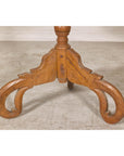 Colonial Teak Pedestal Side Table with Tripod Base, Early 20th Century