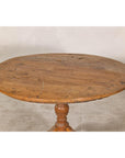 Colonial Teak Pedestal Side Table with Tripod Base, Early 20th Century