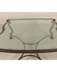 Midcentury Wrought Iron Coffee Table with Beveled Glass Top, 1940s-1960s