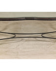 Midcentury Wrought Iron Coffee Table with Beveled Glass Top, 1940s-1960s