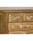Pair of Distressed Vintage Nightstands with Subtle Brown and Green Patina