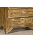 Pair of Distressed Vintage Nightstands with Subtle Brown and Green Patina