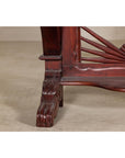 Antique Dutch Colonial Teak Pier Console Table with Carved Details and Sunburst-6. Asian & Chinese Furniture, Art, Antiques, Vintage Home Décor for sale at FEA Home