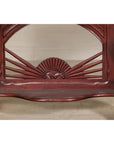 Antique Dutch Colonial Teak Pier Console Table with Carved Details and Sunburst