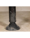 Vintage Black Marble Column Pedestal with White Veining, Sold Individually