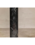 Vintage Black Marble Column Pedestal with White Veining, Sold Individually