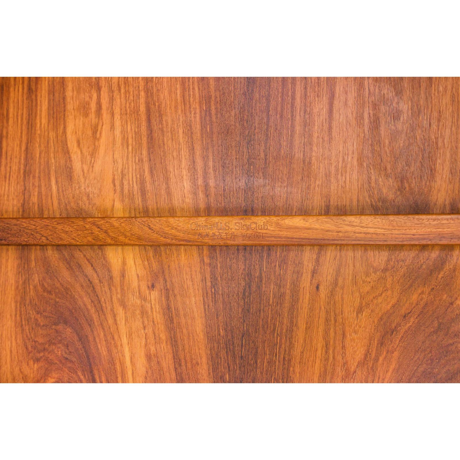 Hexagonal Elm Wood Center Table with Sculptural Open Frame Design