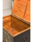 Antique Style Hand-Painted Trunk with Scenic Decor, Early 20th Century