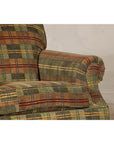 Pair of Kravet Plaid Upholstered Club Chairs with Skirted Base for Cozy Seating-10. Asian & Chinese Furniture, Art, Antiques, Vintage Home Décor for sale at FEA Home