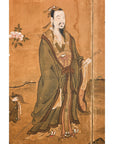 Meiji Six-Panel Folding Screen with Courtly Landscape and Pavilion-13. Asian & Chinese Furniture, Art, Antiques, Vintage Home Décor for sale at FEA Home