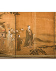 Meiji Six-Panel Folding Screen with Courtly Landscape and Pavilion-9. Asian & Chinese Furniture, Art, Antiques, Vintage Home Décor for sale at FEA Home