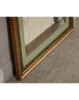 Midcentury Japanese Minimalist Botanical Print in Custom Gold Frame under Glass-17. Asian & Chinese Furniture, Art, Antiques, Vintage Home Décor for sale at FEA Home