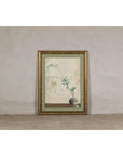 Midcentury Japanese Minimalist Botanical Print in Custom Gold Frame under Glass-3. Asian & Chinese Furniture, Art, Antiques, Vintage Home Décor for sale at FEA Home