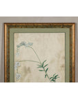Midcentury Japanese Minimalist Botanical Print in Custom Gold Frame under Glass-4. Asian & Chinese Furniture, Art, Antiques, Vintage Home Décor for sale at FEA Home