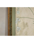 Midcentury Japanese Minimalist Botanical Print in Custom Gold Frame under Glass-7. Asian & Chinese Furniture, Art, Antiques, Vintage Home Décor for sale at FEA Home