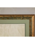 Midcentury Japanese Minimalist Botanical Print in Custom Gold Frame under Glass-9. Asian & Chinese Furniture, Art, Antiques, Vintage Home Décor for sale at FEA Home
