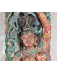 Antique Carved Wood Sculpture of Parvati with Vibrant Polychrome-8. Asian & Chinese Furniture, Art, Antiques, Vintage Home Décor for sale at FEA Home