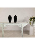 Pair of Vintage Black Porcelain Vases with Glossy Glaze and Narrow Necks