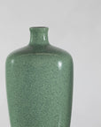 Pair of Vintage Celadon Porcelain Vases with Elegant Crackled Glaze