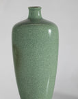 Pair of Vintage Celadon Porcelain Vases with Elegant Crackled Glaze