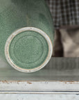 Pair of Vintage Celadon Porcelain Vases with Elegant Crackled Glaze