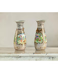 Pair of Vintage Small Porcelain Vases with Hand-Painted Pastoral Scenes-8. Asian & Chinese Furniture, Art, Antiques, Vintage Home Décor for sale at FEA Home