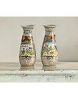 Pair of Vintage Small Porcelain Vases with Hand-Painted Pastoral Scenes-9. Asian & Chinese Furniture, Art, Antiques, Vintage Home Décor for sale at FEA Home